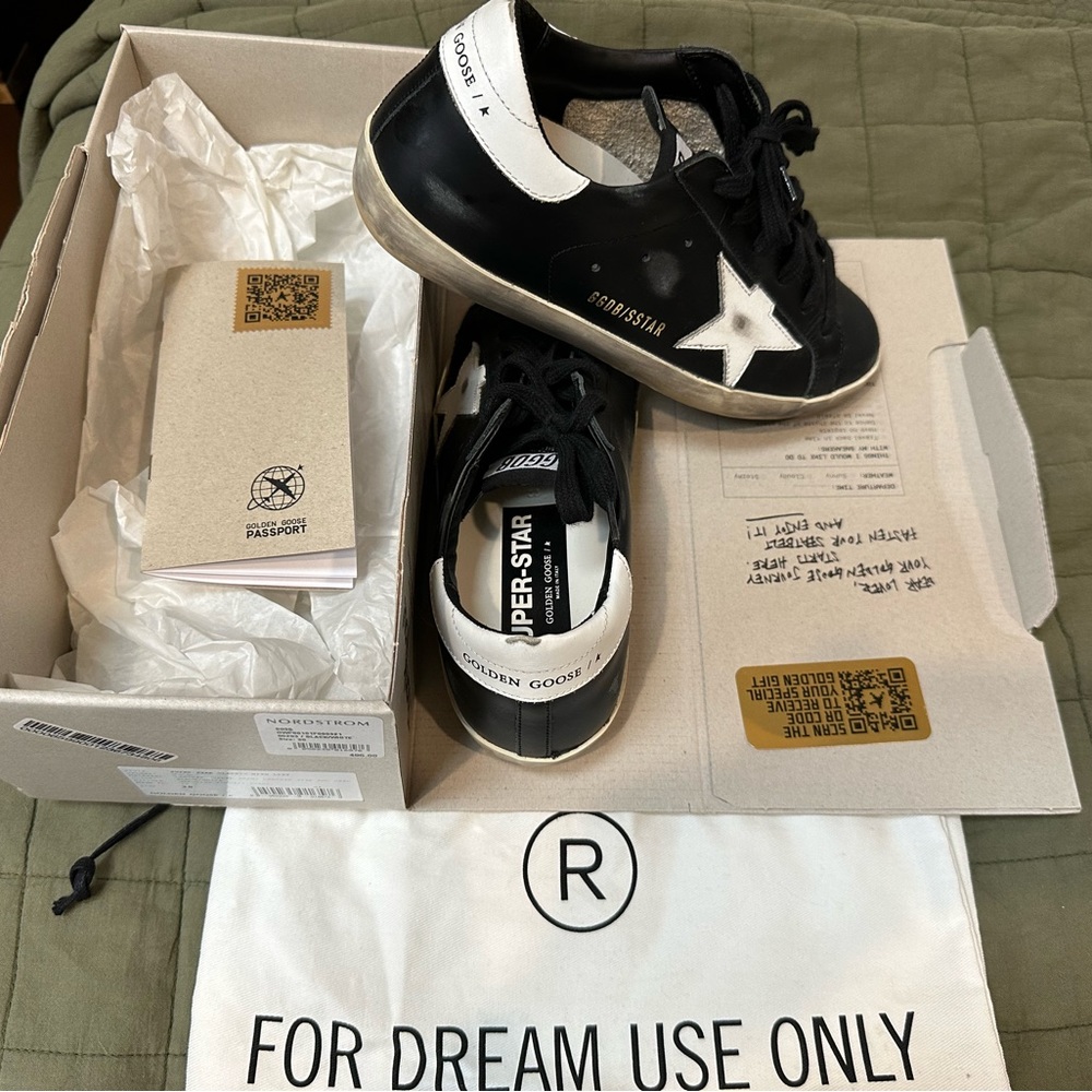 Golden Goose classic B&W sneaker.